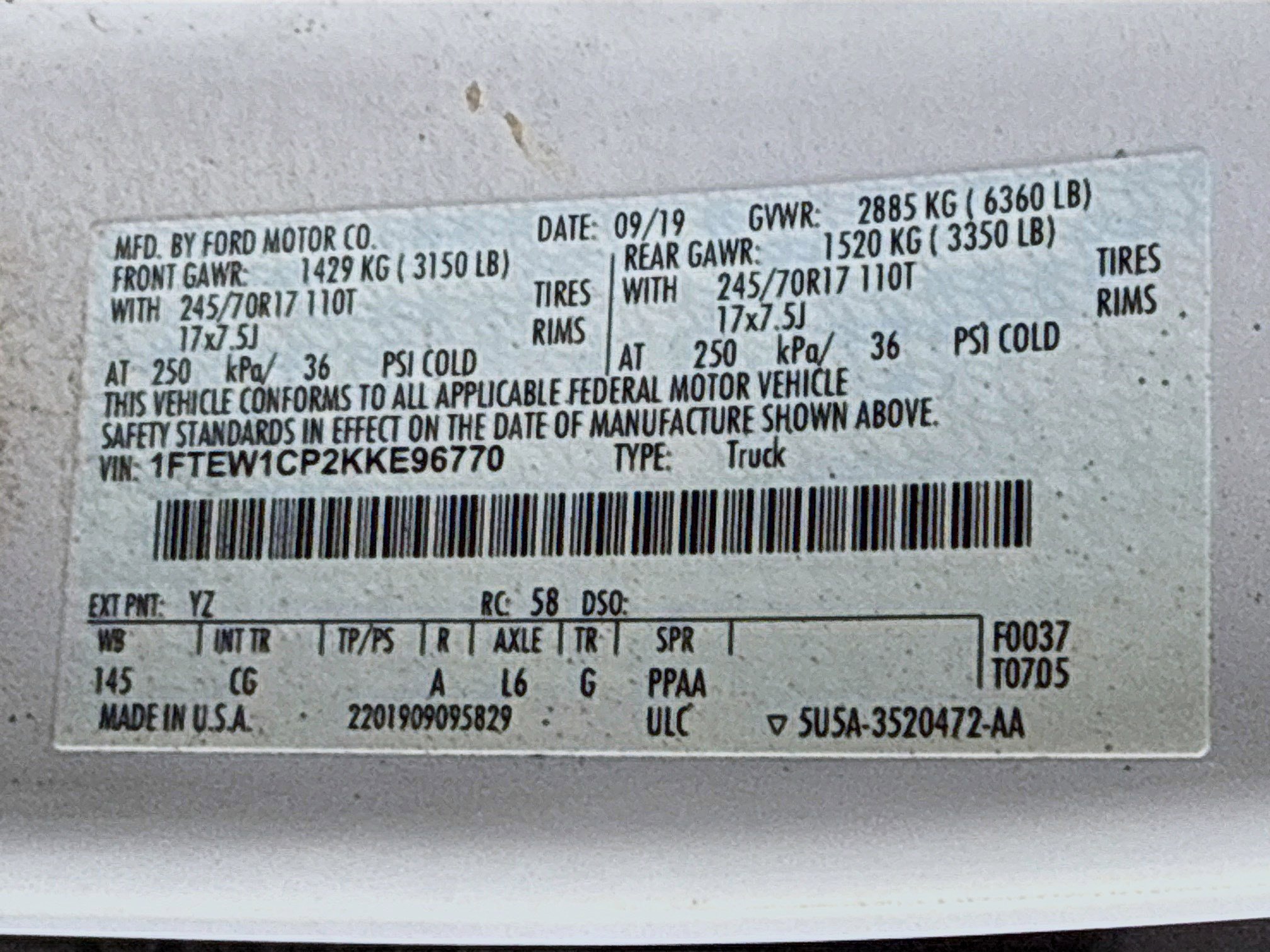 Used 2019 Ford F150 XL w/ Equipment Group 101A Mid image 39