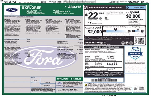 Certified 2023 Ford Explorer XLT w/ Equipment Group 202A image 3