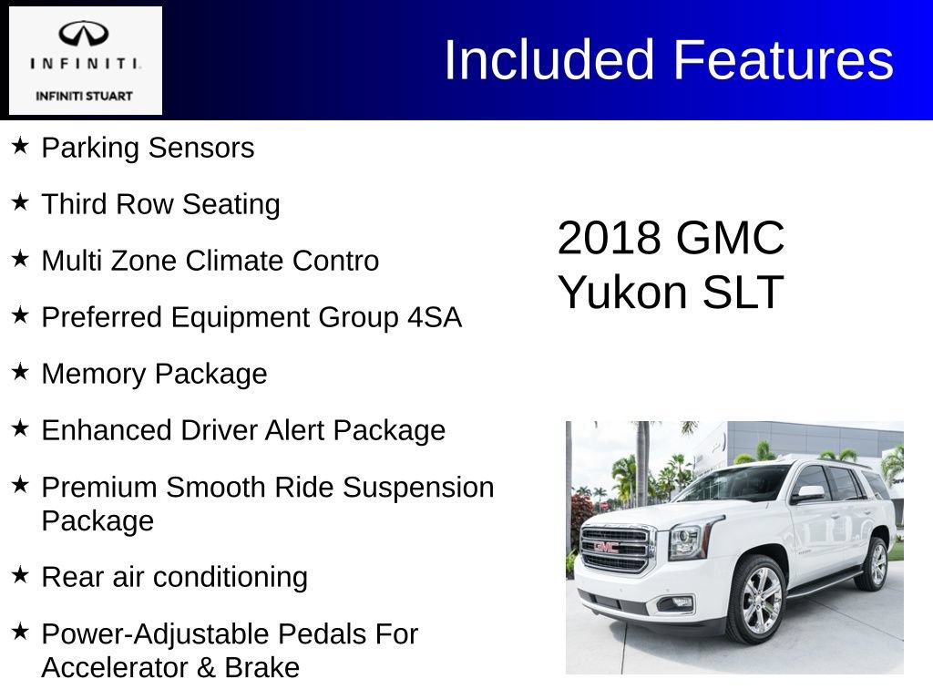 Used 2018 GMC Yukon SLT RWD image 3