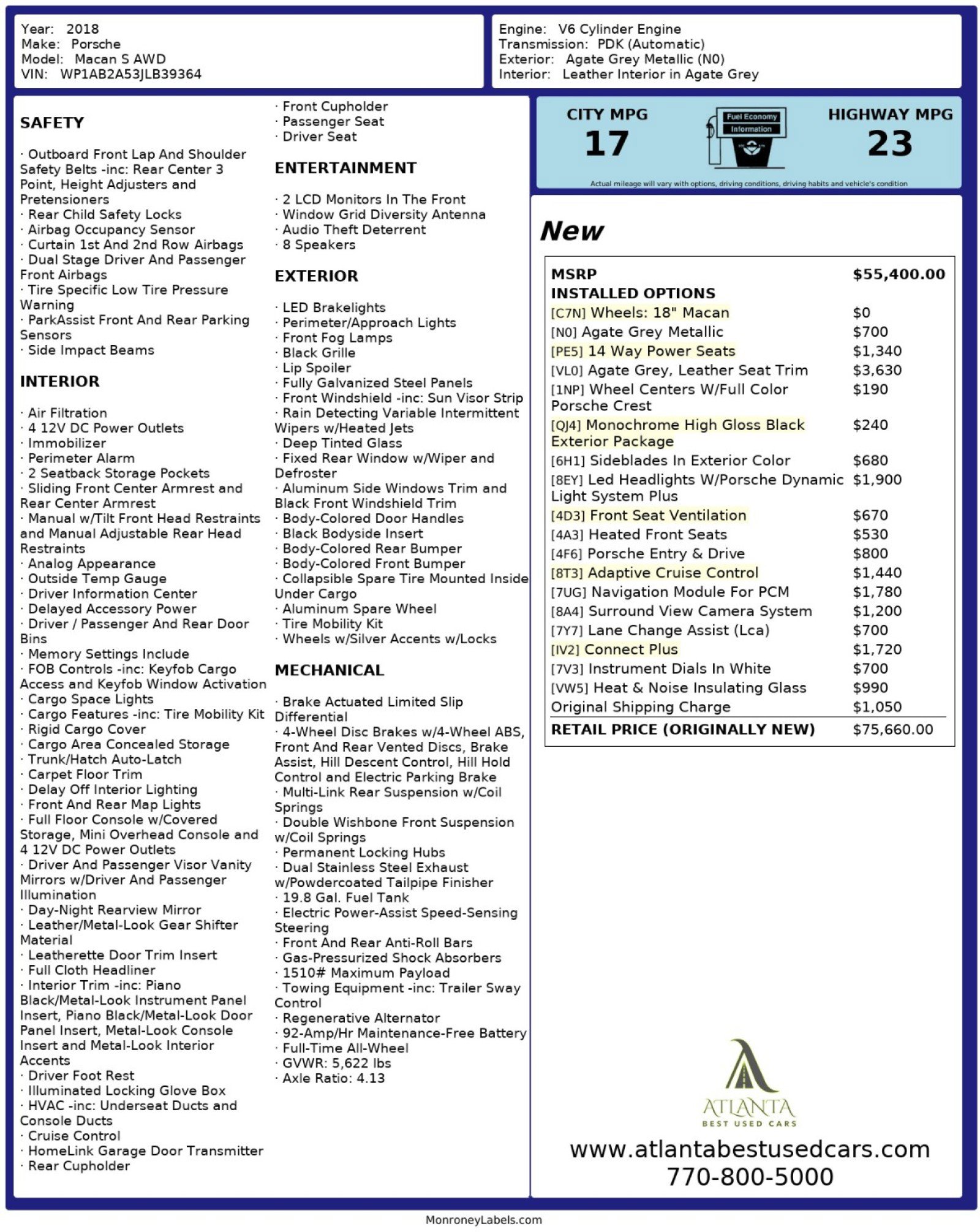 Used 2018 Porsche Macan S image 51