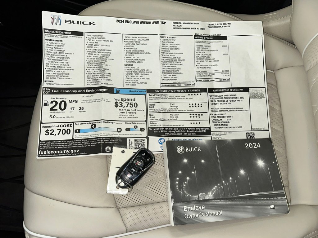 Certified 2024 Buick Enclave Avenir w/ Trailering Package, 5000 lbs. image 4