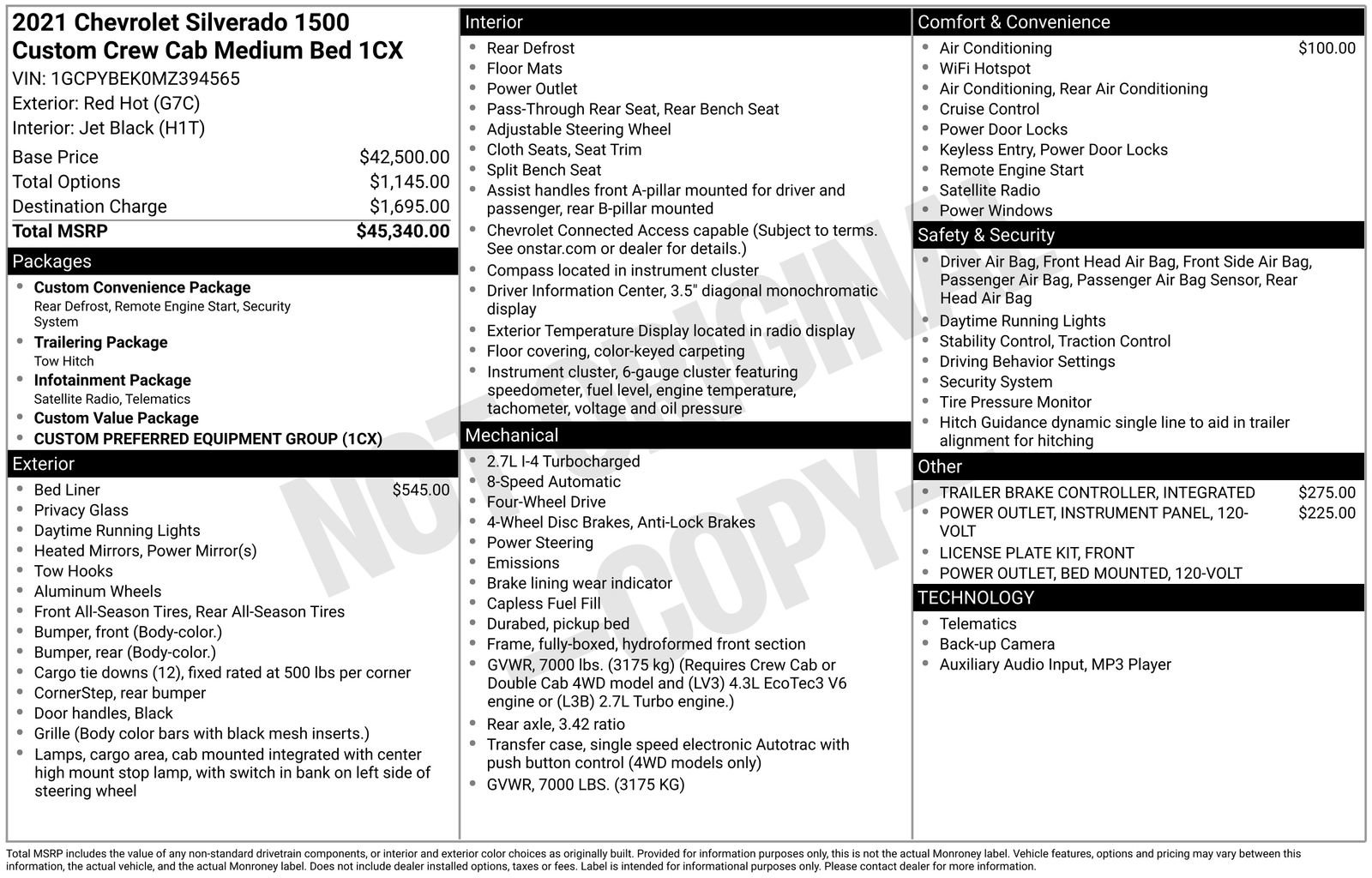 Used 2021 Chevrolet Silverado 1500 Custom image 36