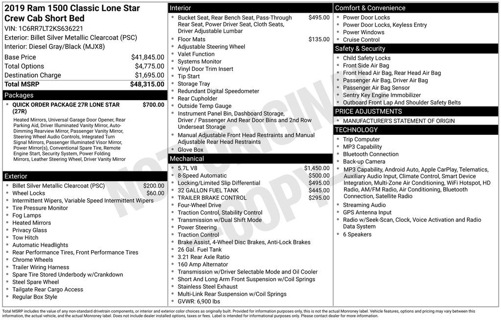 Used 2019 RAM 1500 Lone Star AWD/4WD image 6
