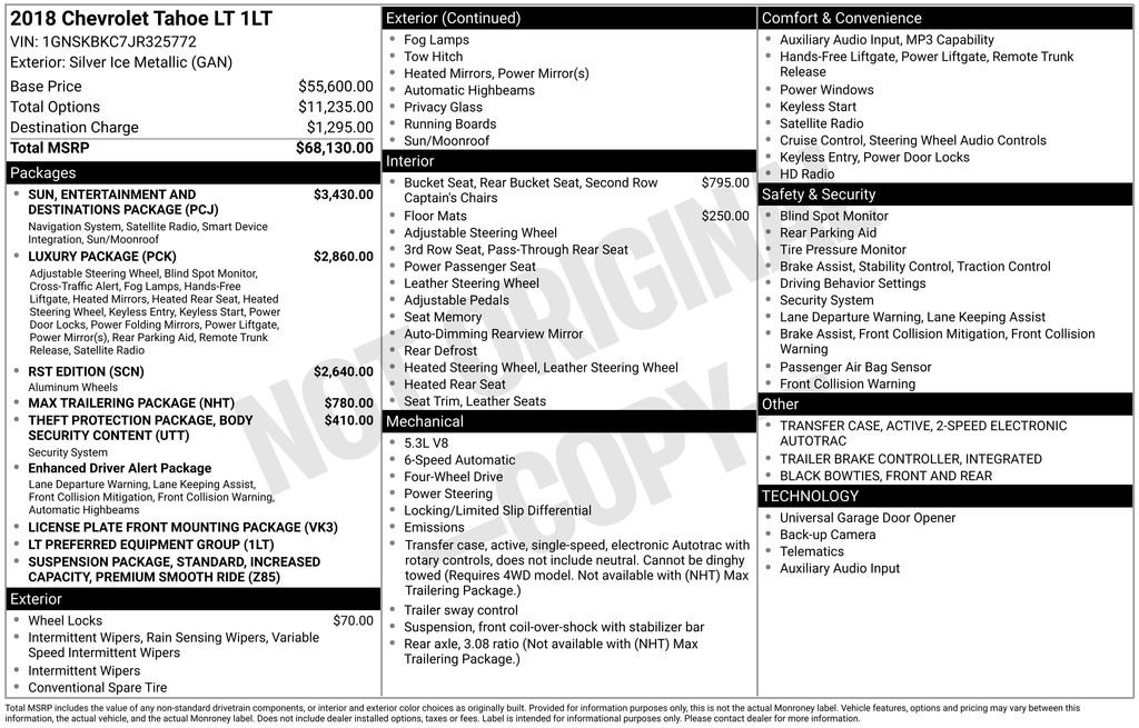 Used 2018 Chevrolet Tahoe LT image 47