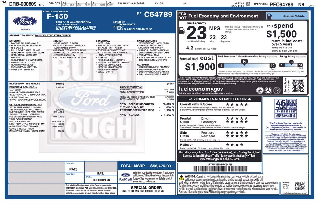 Used 2023 Ford F150 XLT w/ Equipment Group 301A Mid AWD/4WD image 31