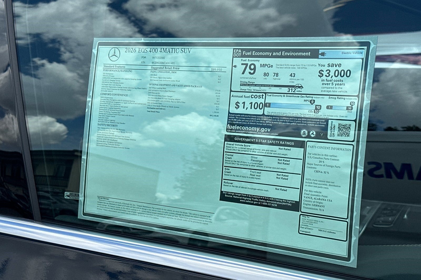 New 2026 Mercedes-Benz EQS 400 4MATIC SUV image 30