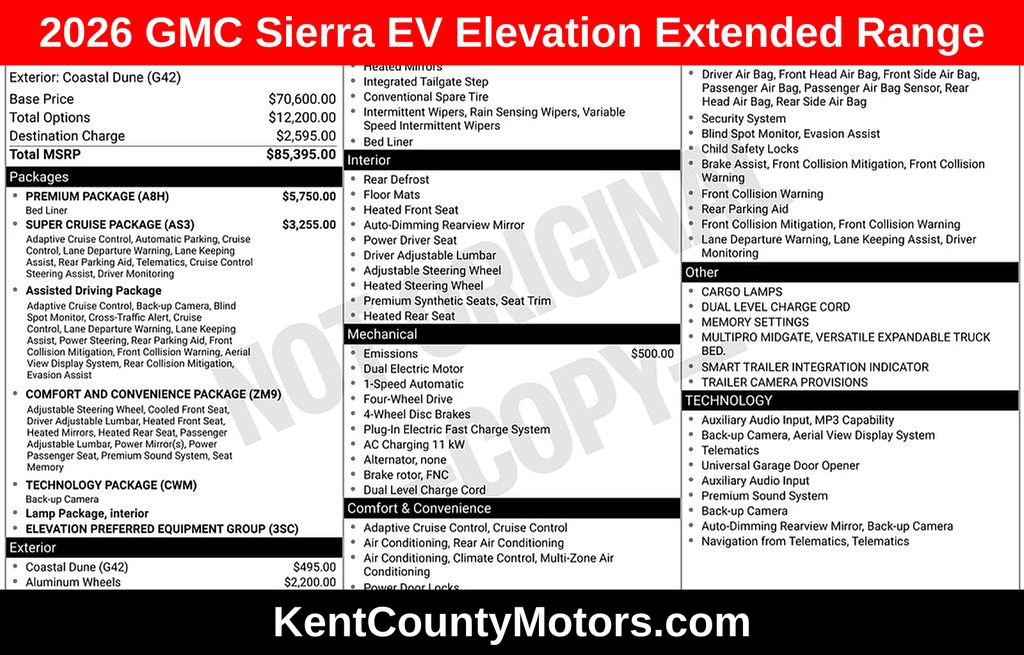 Used 2026 GMC Sierra EV Elevation w/ Premium Package AWD/4WD image 1