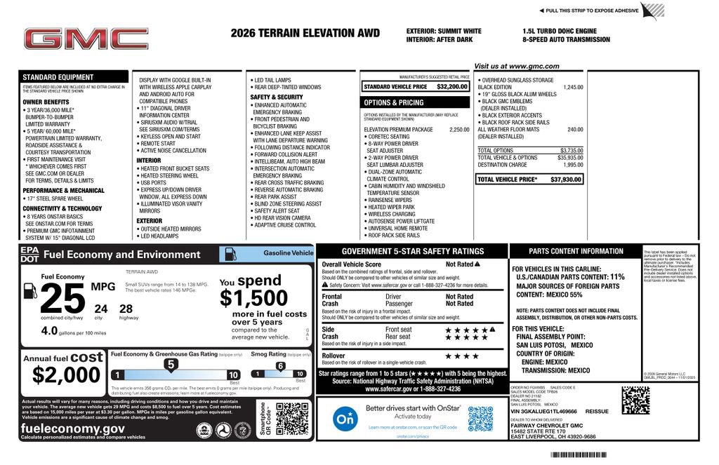 New 2026 GMC Terrain Elevation image 4