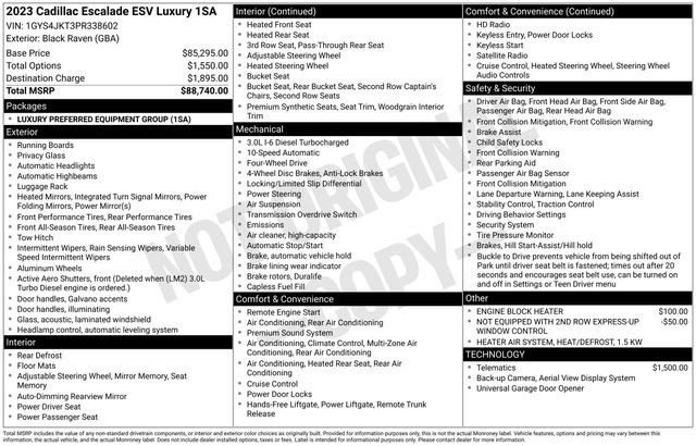 Certified 2023 Cadillac Escalade ESV Luxury AWD/4WD image 37