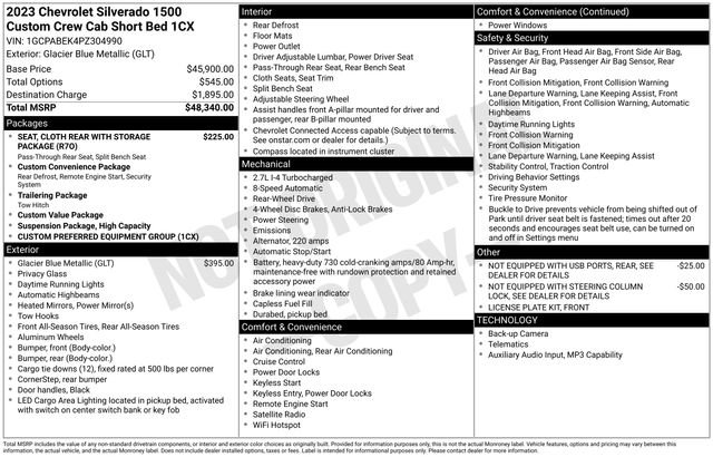Used 2023 Chevrolet Silverado 1500 Custom RWD image 6