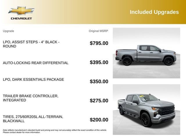 Used 2023 Chevrolet Silverado 1500 Custom w/ LPO, Dark Essentials Package AWD/4WD image 5