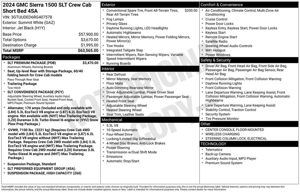 Used 2024 GMC Sierra 1500 SLT w/ SLT Premium Package AWD/4WD image 27