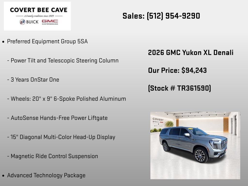 New 2026 GMC Yukon XL Denali w/ Denali Reserve Package AWD/4WD image 13