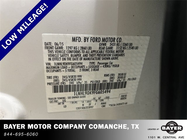 Used 2015 Lincoln MKS w/ Equipment Group 101A image 30