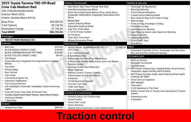 Used 2025 Toyota Tacoma TRD Off-Road AWD/4WD image 24