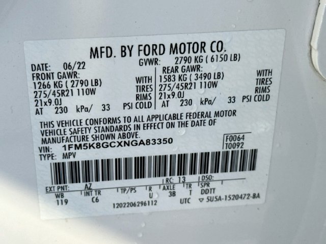 Certified 2022 Ford Explorer ST w/ Equipment Group 401A AWD/4WD image 42