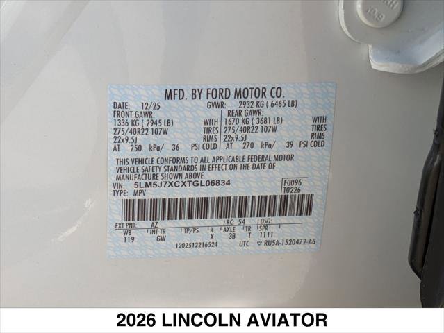 New 2026 Lincoln Aviator Reserve AWD/4WD image 15