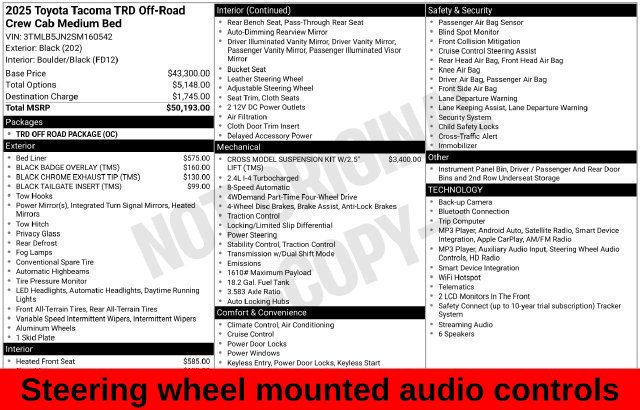 Used 2025 Toyota Tacoma TRD Off-Road AWD/4WD image 20