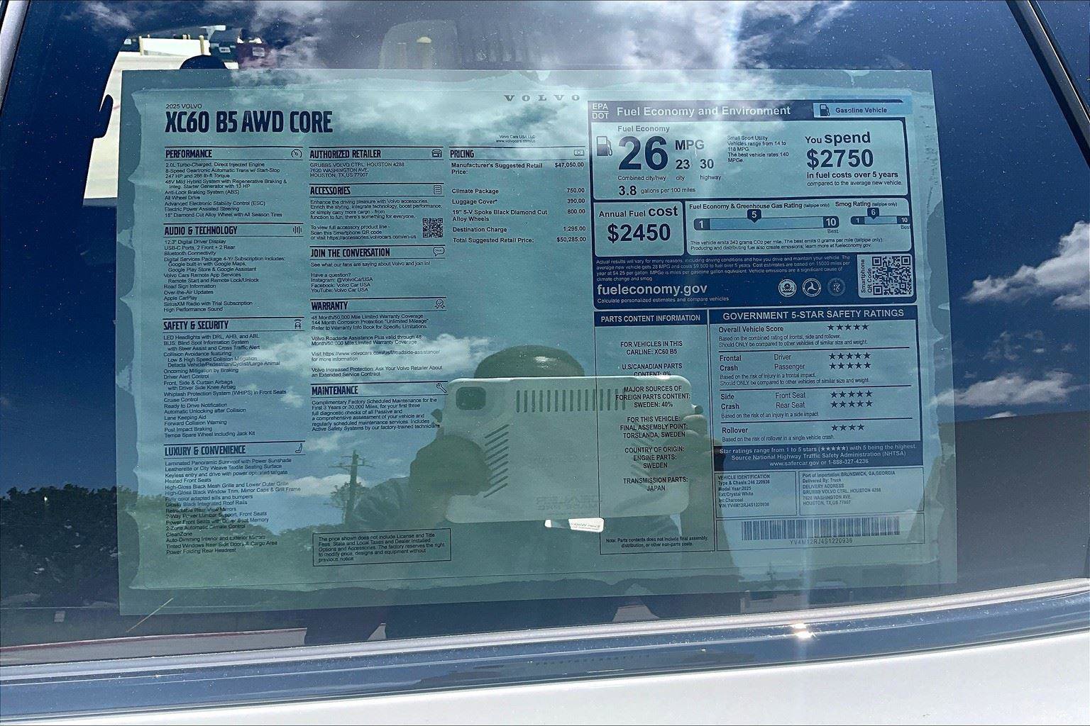 Used 2025 Volvo XC60 B5 Core w/ Climate Package image 55