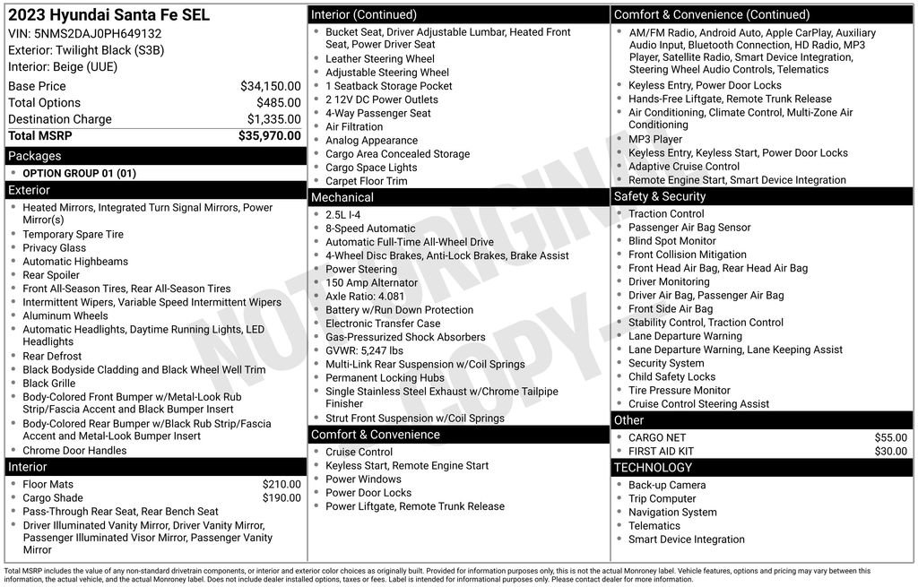 Used 2023 Hyundai Santa Fe SEL image 5