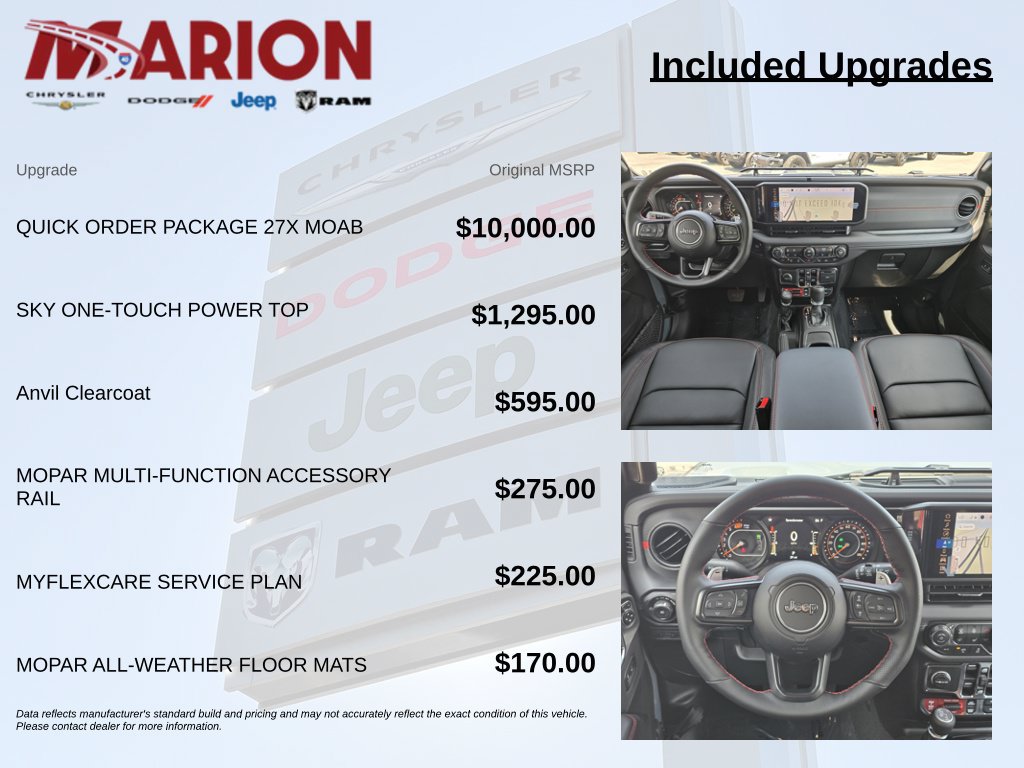 New 2026 Jeep Wrangler Unlimited Rubicon 392 w/ Quick Order Package 27X Moab AWD/4WD image 9