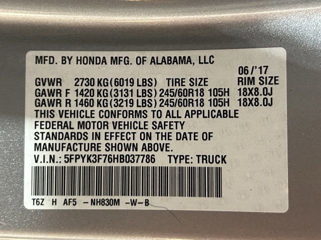 Used 2017 Honda Ridgeline RTL-E image 31