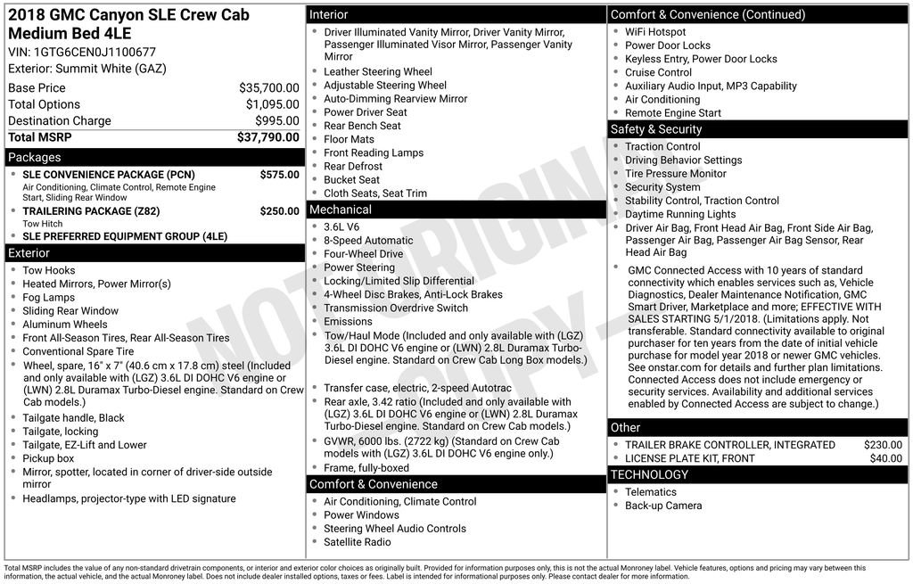 Used 2018 GMC Canyon SLE w/ SLE Convenience Package image 35