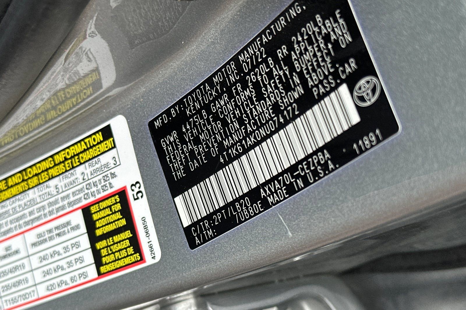 Used 2022 Toyota Camry XSE w/ Navigation Package FWD image 26