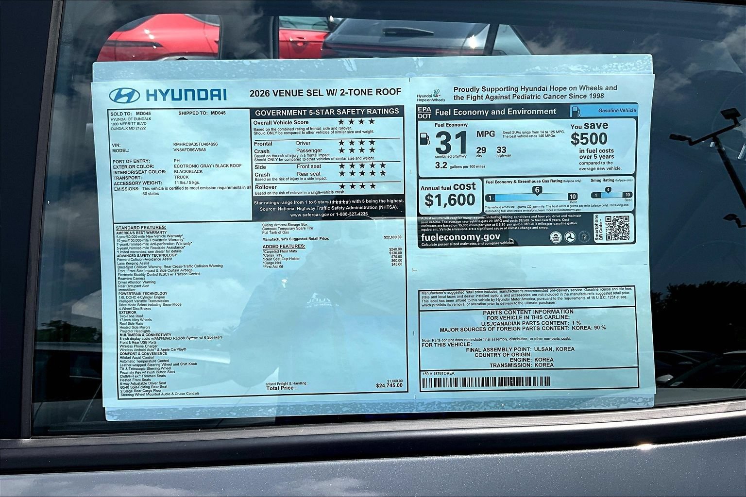 New 2026 Hyundai Venue SEL FWD image 17