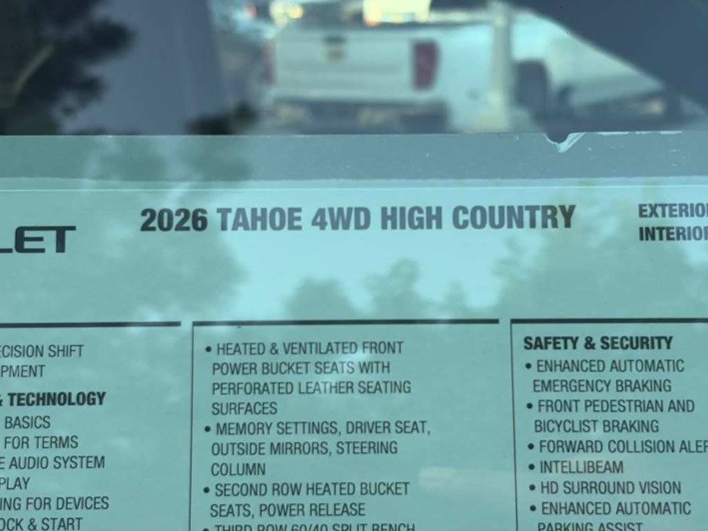 New 2026 Chevrolet Tahoe High Country AWD/4WD image 36