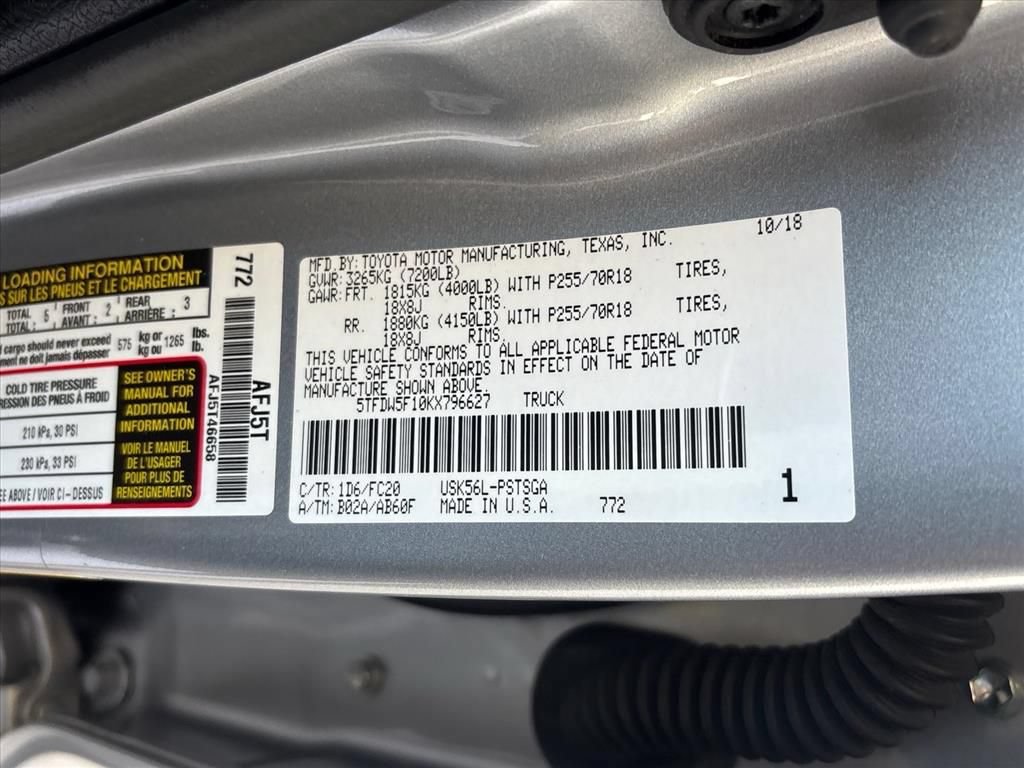 Used 2019 Toyota Tundra SR5 w/ SR5 Upgrade Package AWD/4WD image 30