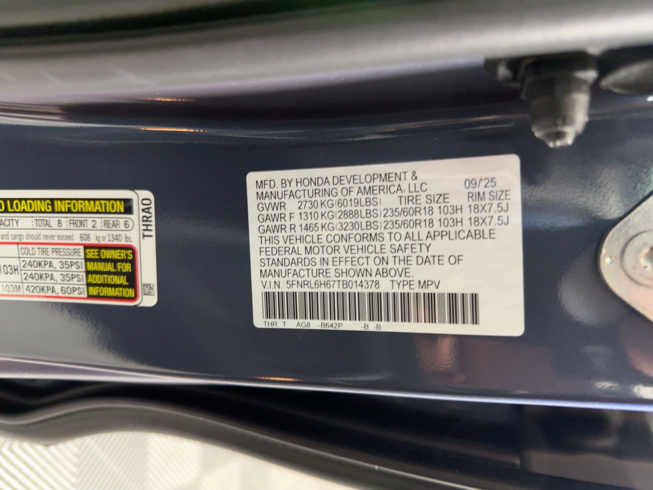 New 2026 Honda Odyssey EX-L image 20