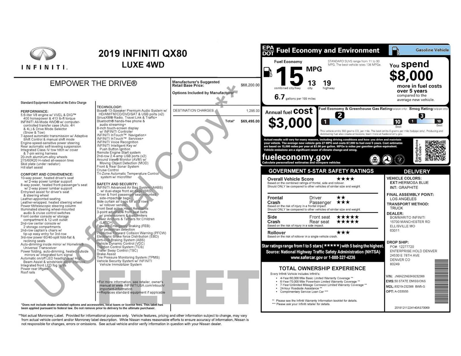 Used 2019 INFINITI QX80 Luxe AWD/4WD image 30