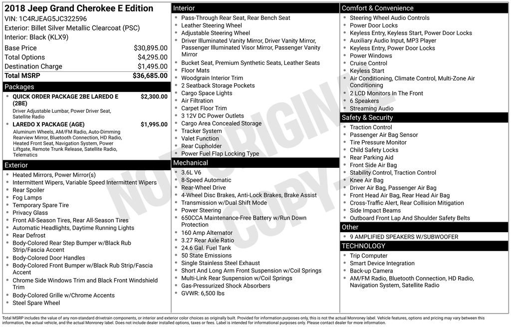 Used 2018 Jeep Grand Cherokee Laredo image 7