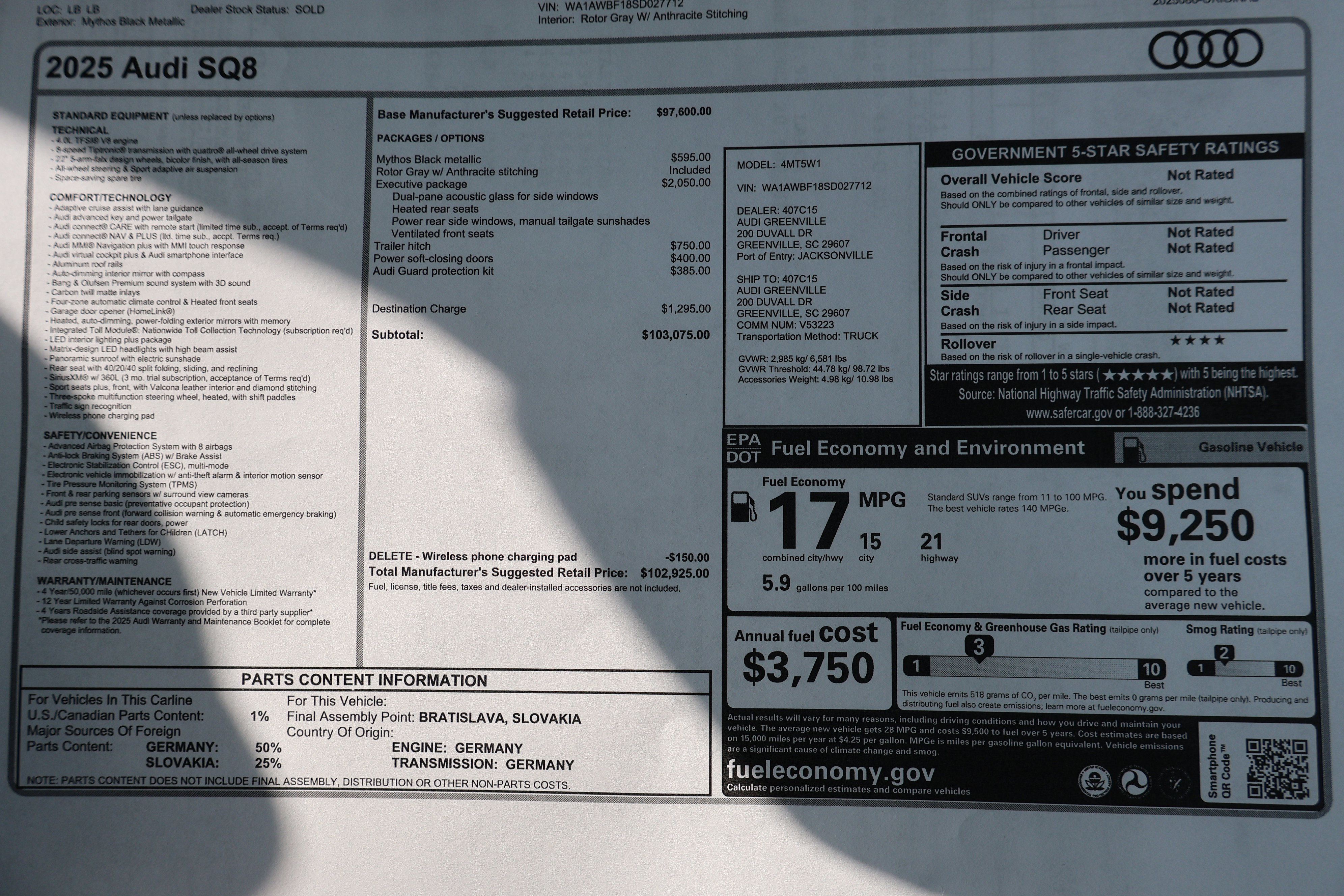 Used 2025 Audi SQ8 Premium Plus image 45