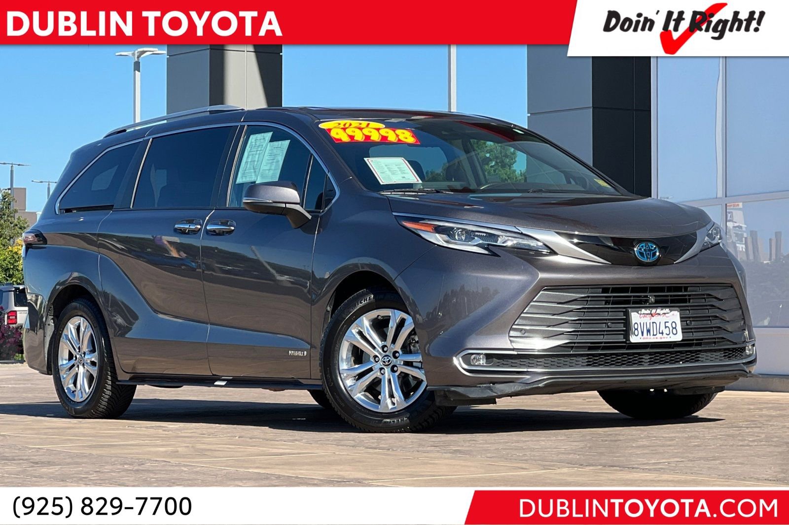 Certified 2021 Toyota Sienna Platinum