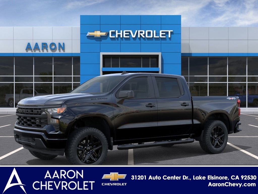 New 2026 Chevrolet Silverado 1500 Custom w/ Turbomax Blackout Package AWD/4WD image 3