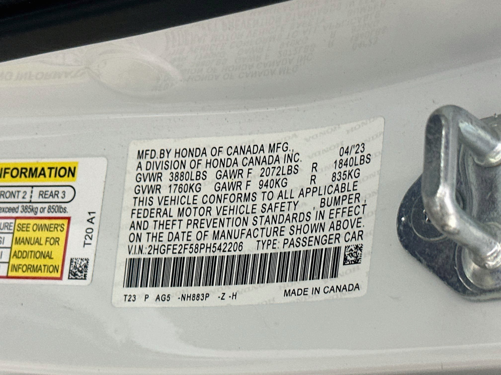 Used 2023 Honda Civic Sport image 12