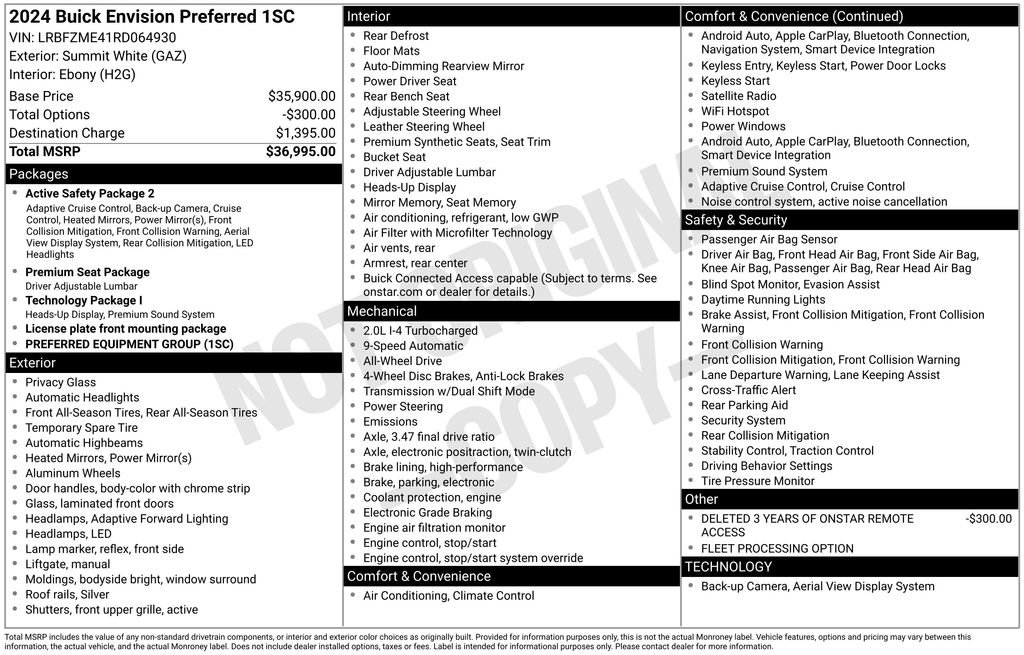 Certified 2024 Buick Envision Preferred image 4