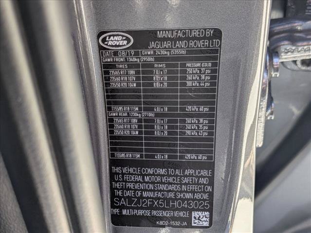 Used 2020 Land Rover Range Rover Evoque S AWD/4WD image 25