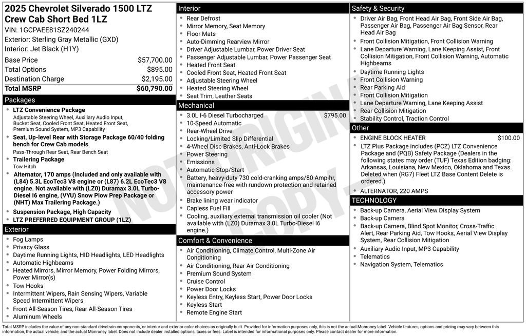 Used 2025 Chevrolet Silverado 1500 LTZ RWD image 6