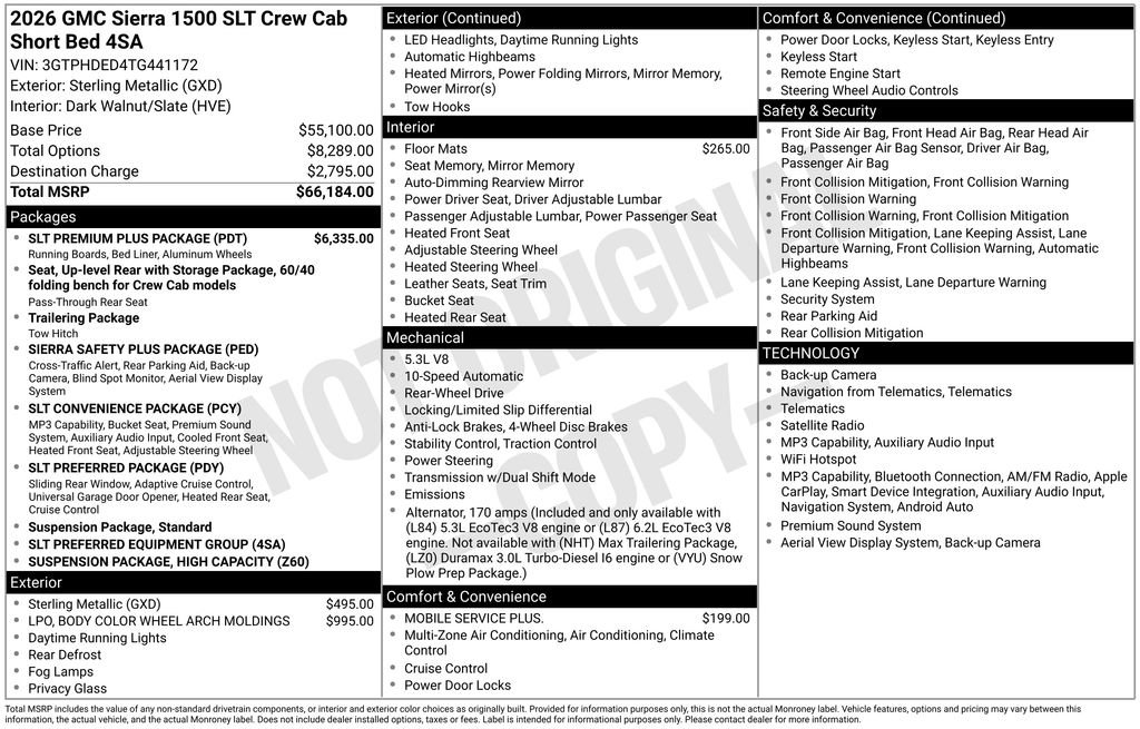 New 2026 GMC Sierra 1500 SLT w/ SLT Premium Plus Package RWD image 20
