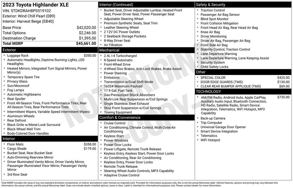 Used 2023 Toyota Highlander XLE FWD video 2