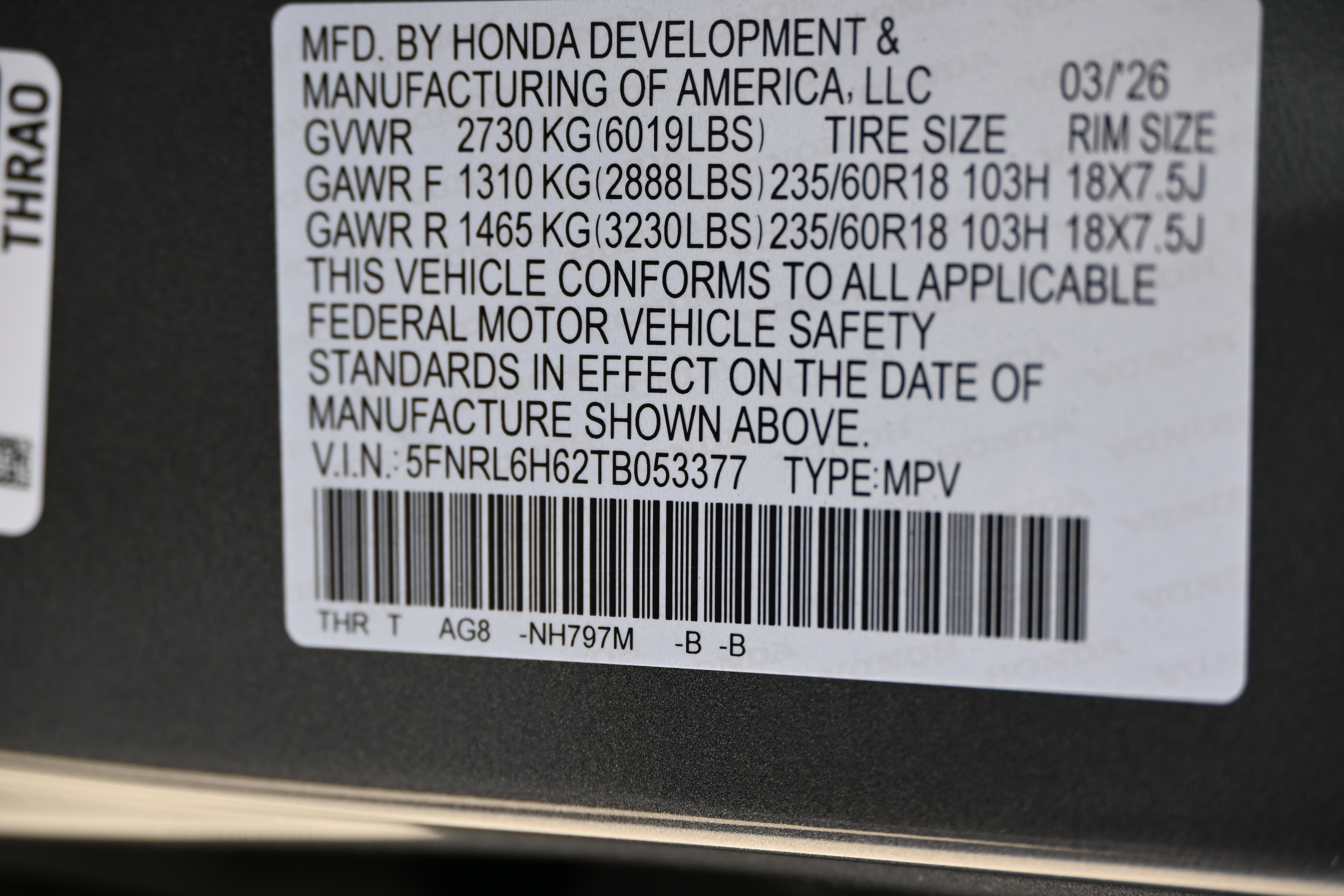 New 2026 Honda Odyssey EX-L image 21
