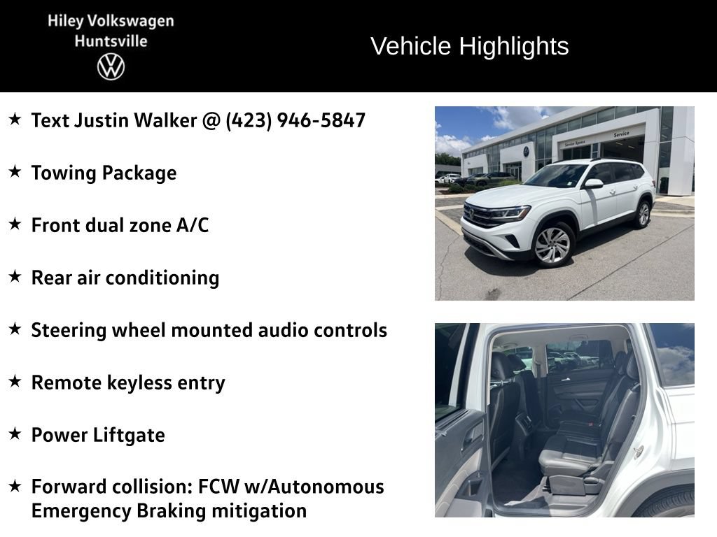 Used 2021 Volkswagen Atlas SE w/ Towing Package FWD image 6