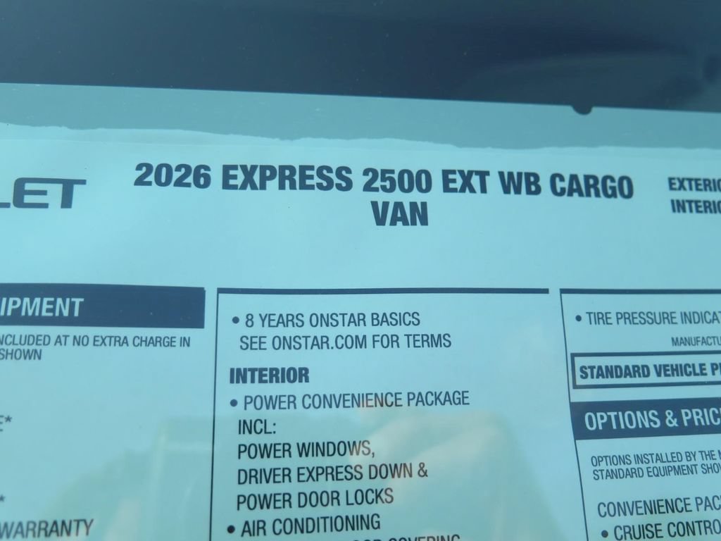 New 2026 Chevrolet Express 2500 Extended w/ Driver Convenience Package RWD image 20