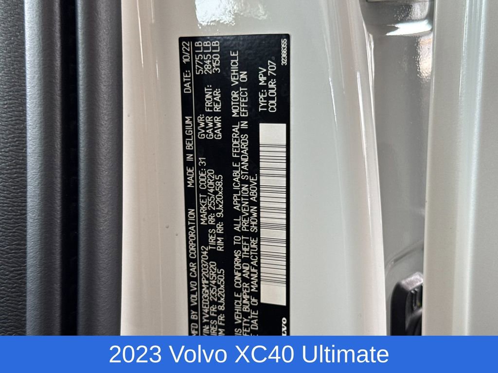 Certified 2023 Volvo C40 P8 Recharge Ultimate image 27
