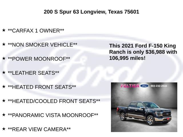 Used 2021 Ford F150 King Ranch w/ Equipment Group 601A High image 20