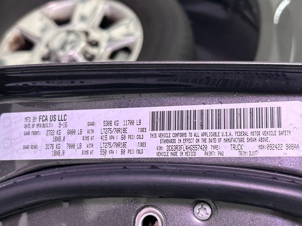 Used 2017 RAM 3500 Laramie Longhorn w/ Snow Chief Group image 30