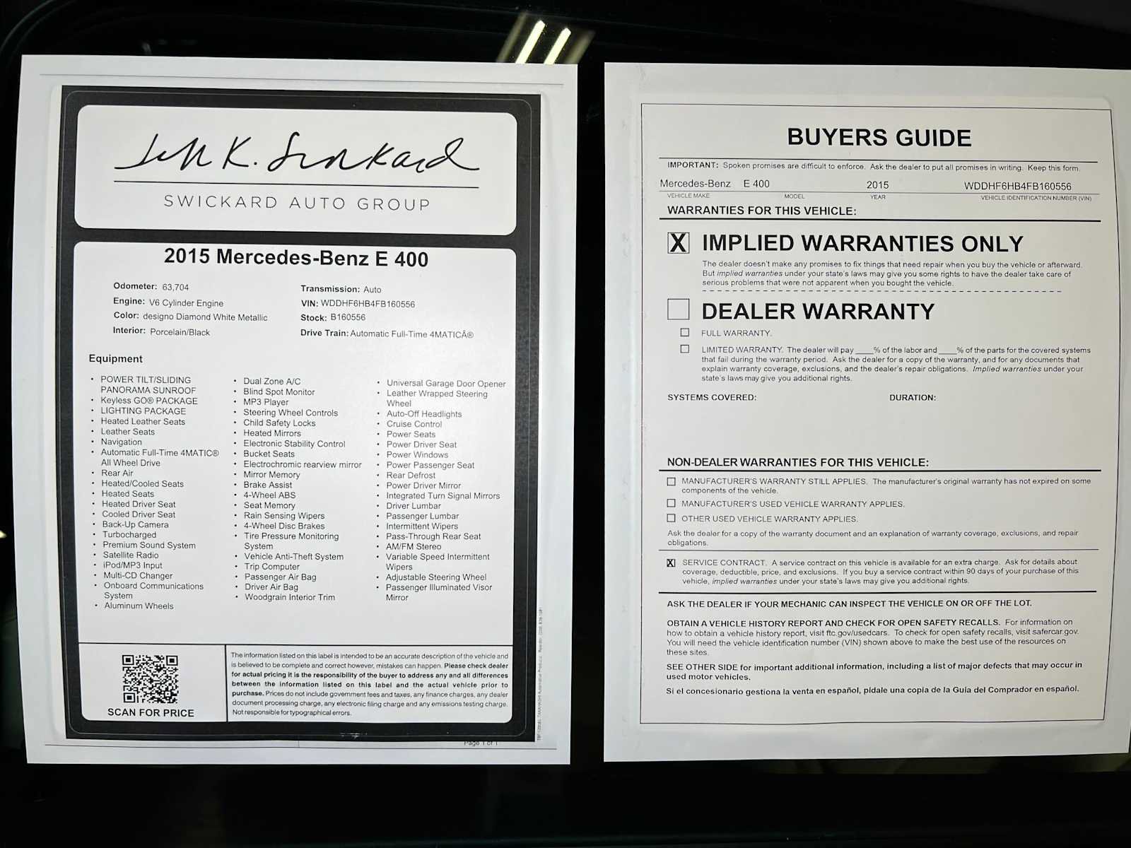 Used 2015 Mercedes-Benz E 400 4MATIC Sedan image 46